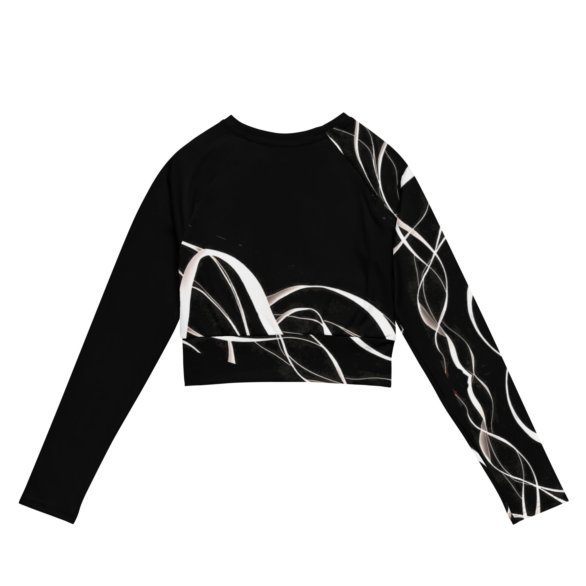 Dance crop top. Long-sleeved activewear and streetwear. Women's yoga or fitness top. La Danza by WickedYo